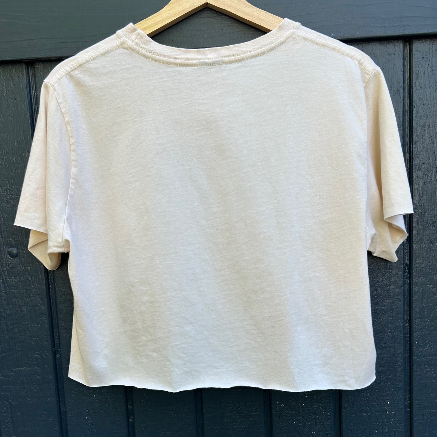 The Clash Cropped Large White Tee