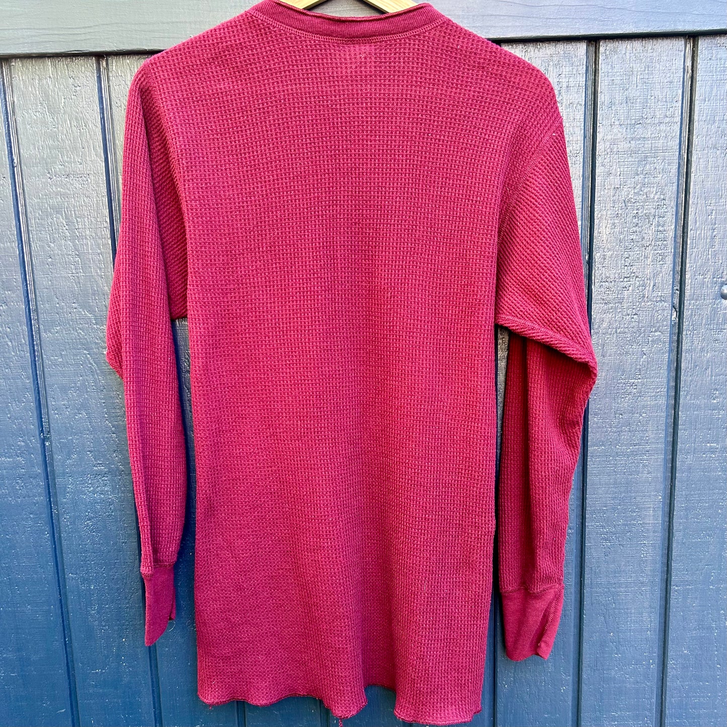 Embroidered Yellow Scimitar Maroon Medium Long-Sleeved Thermal Shirt