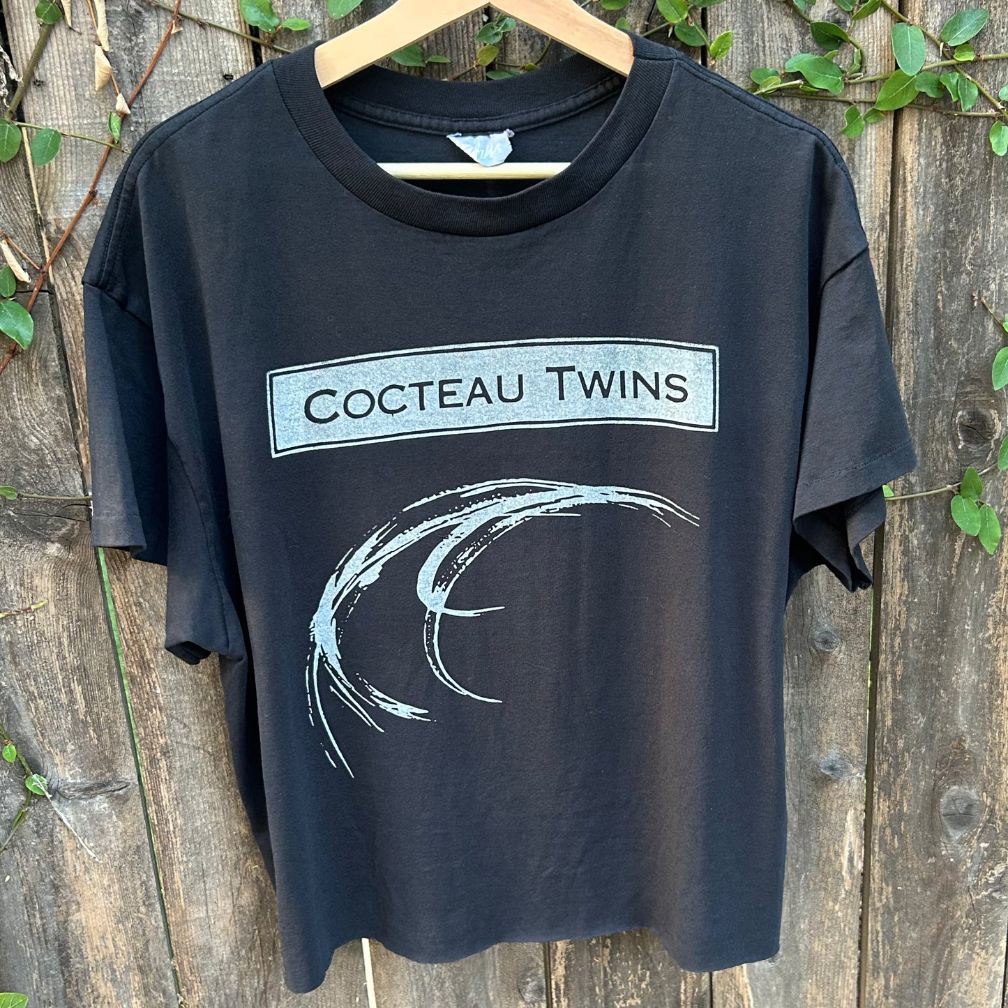Cocteau Twins Vintage Black XXL Cropped Shirt
