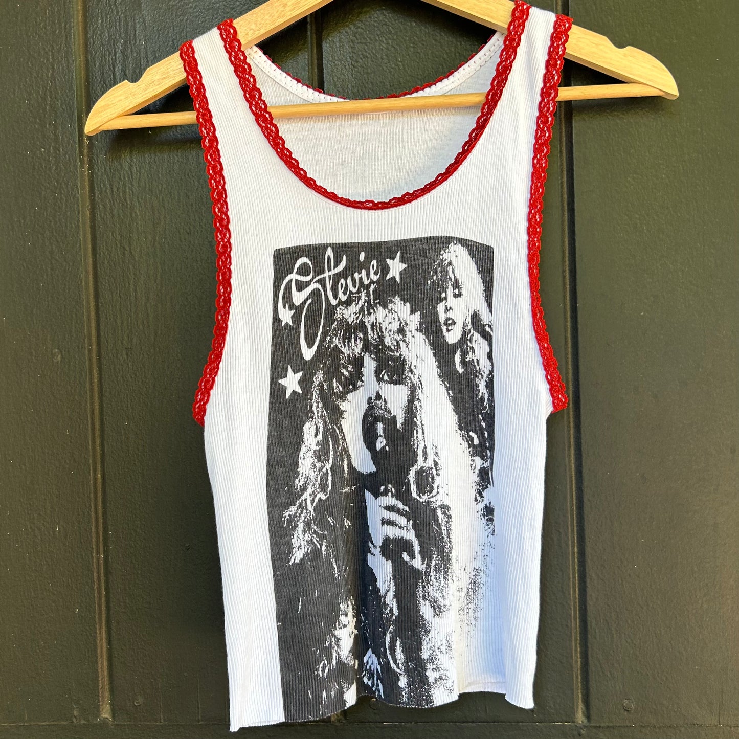 Stevie Nicks Medium White Lace Tank Top
