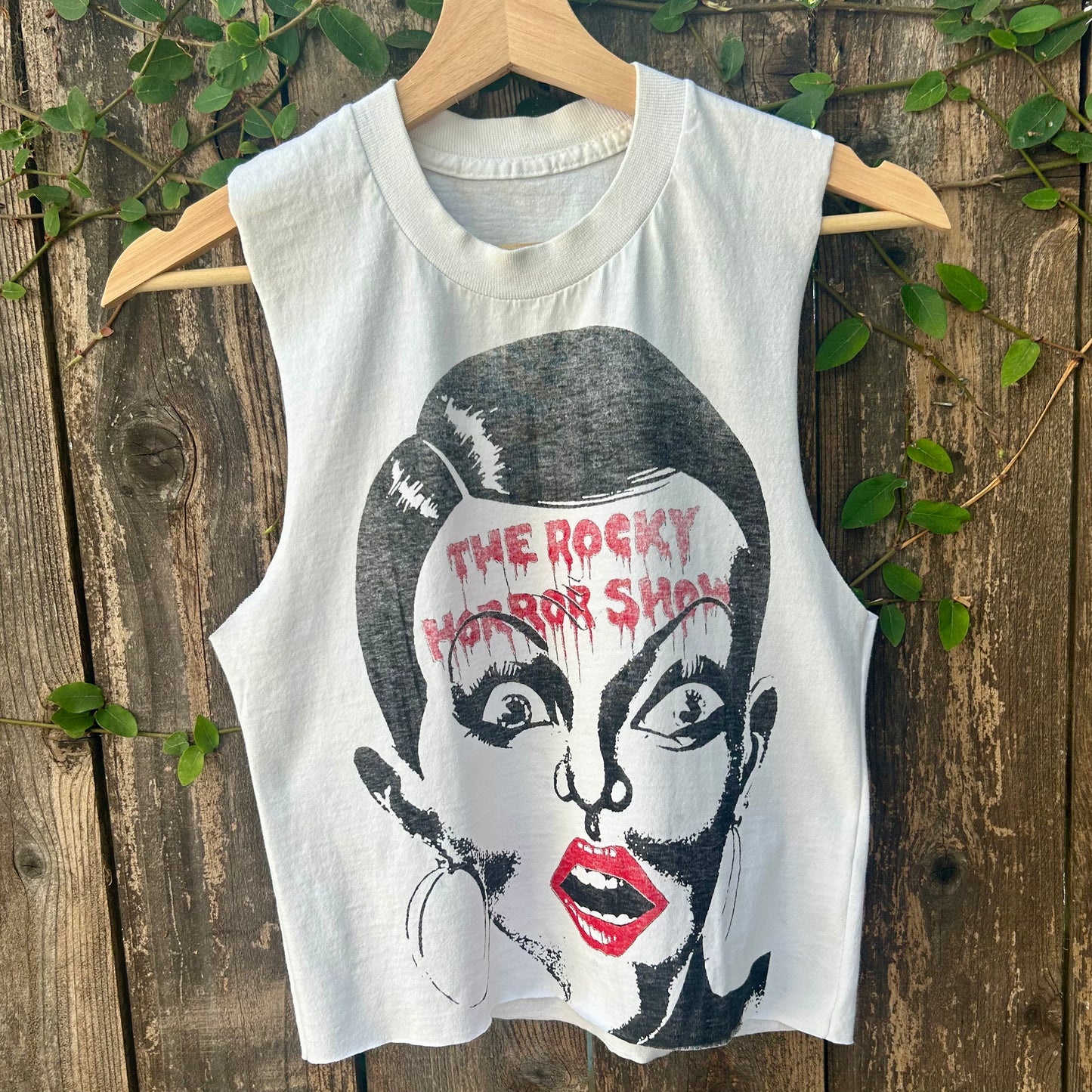 Rocky Horror Picture Show Large White Cropped Tank Top