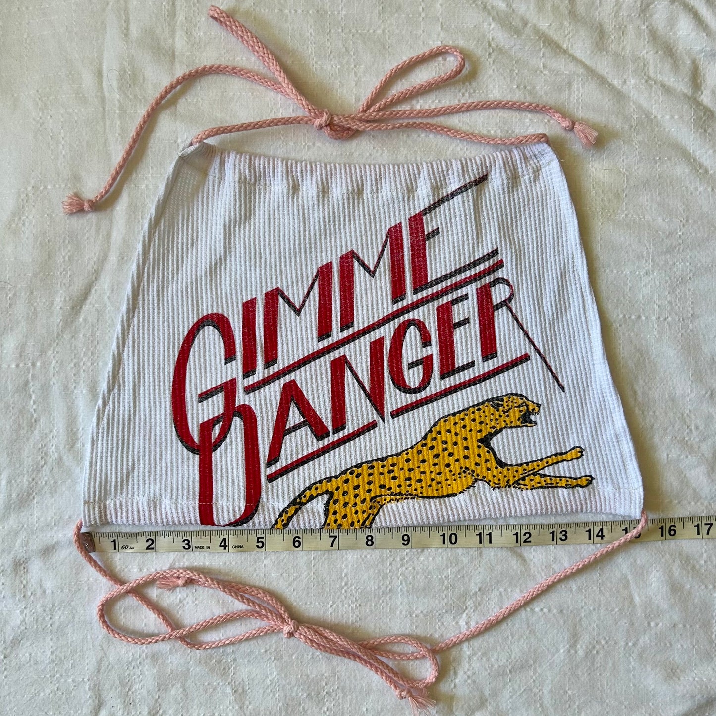 Gimme Danger White Halter Top
