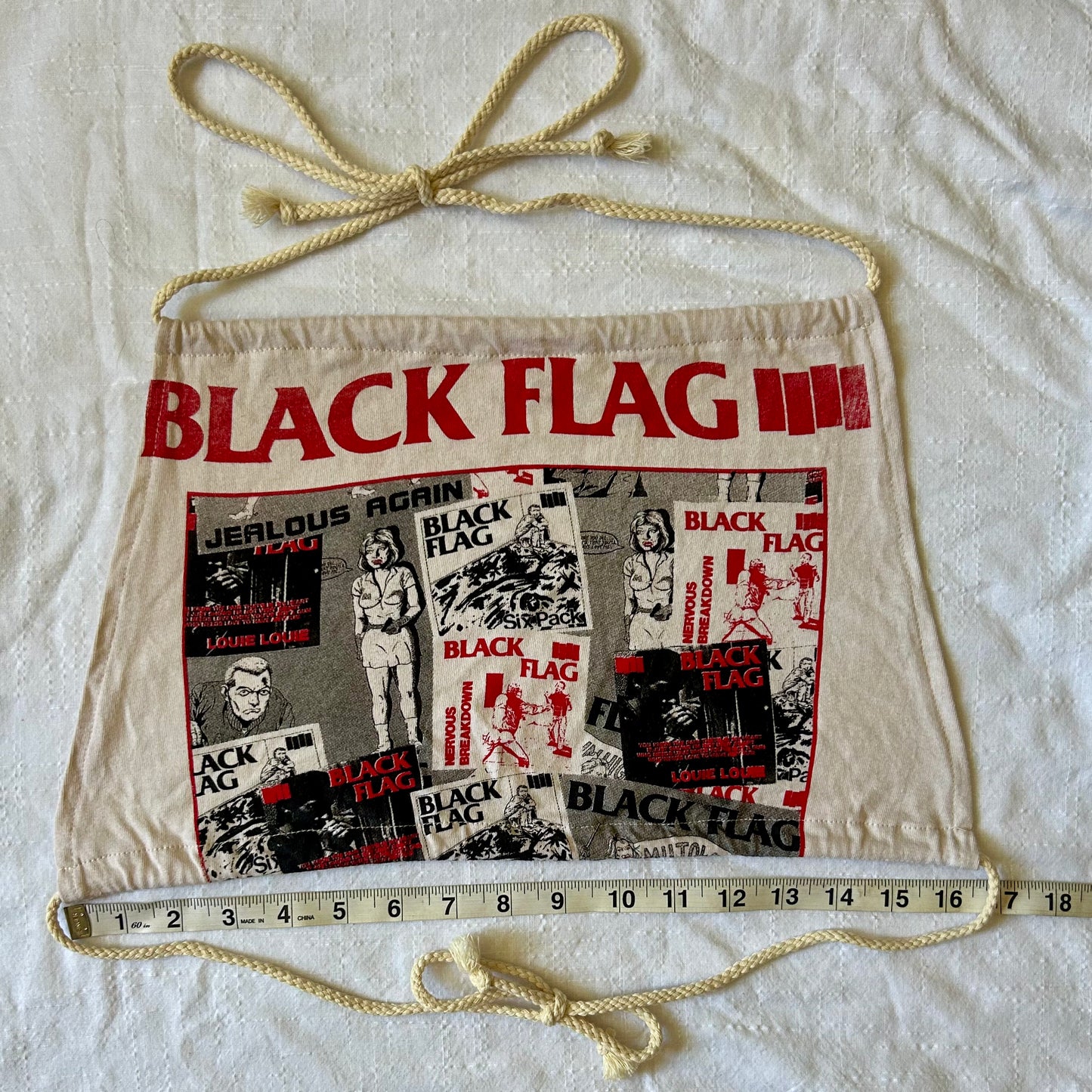 Black Flag Off-White Halter Top