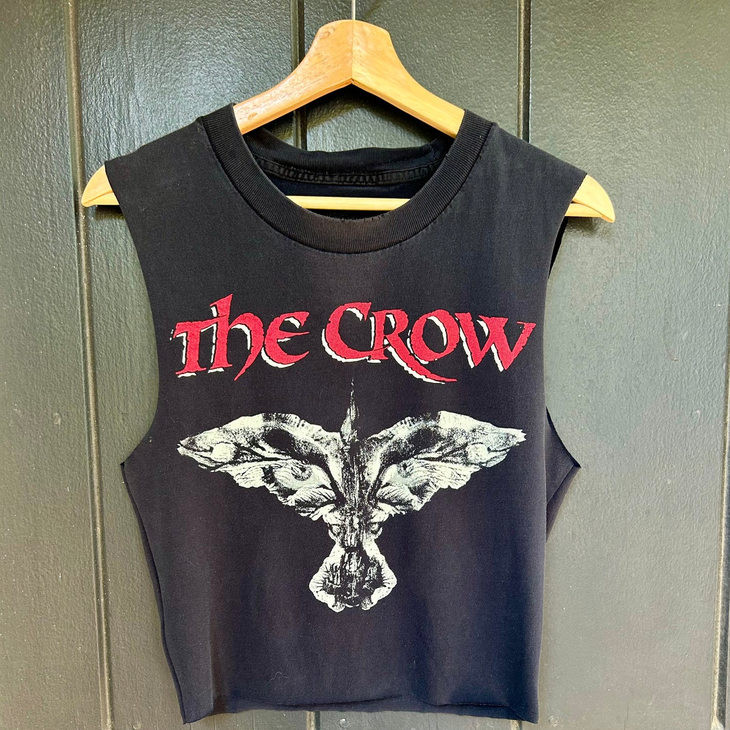 The Crow Black Cropped Medium Tank Top