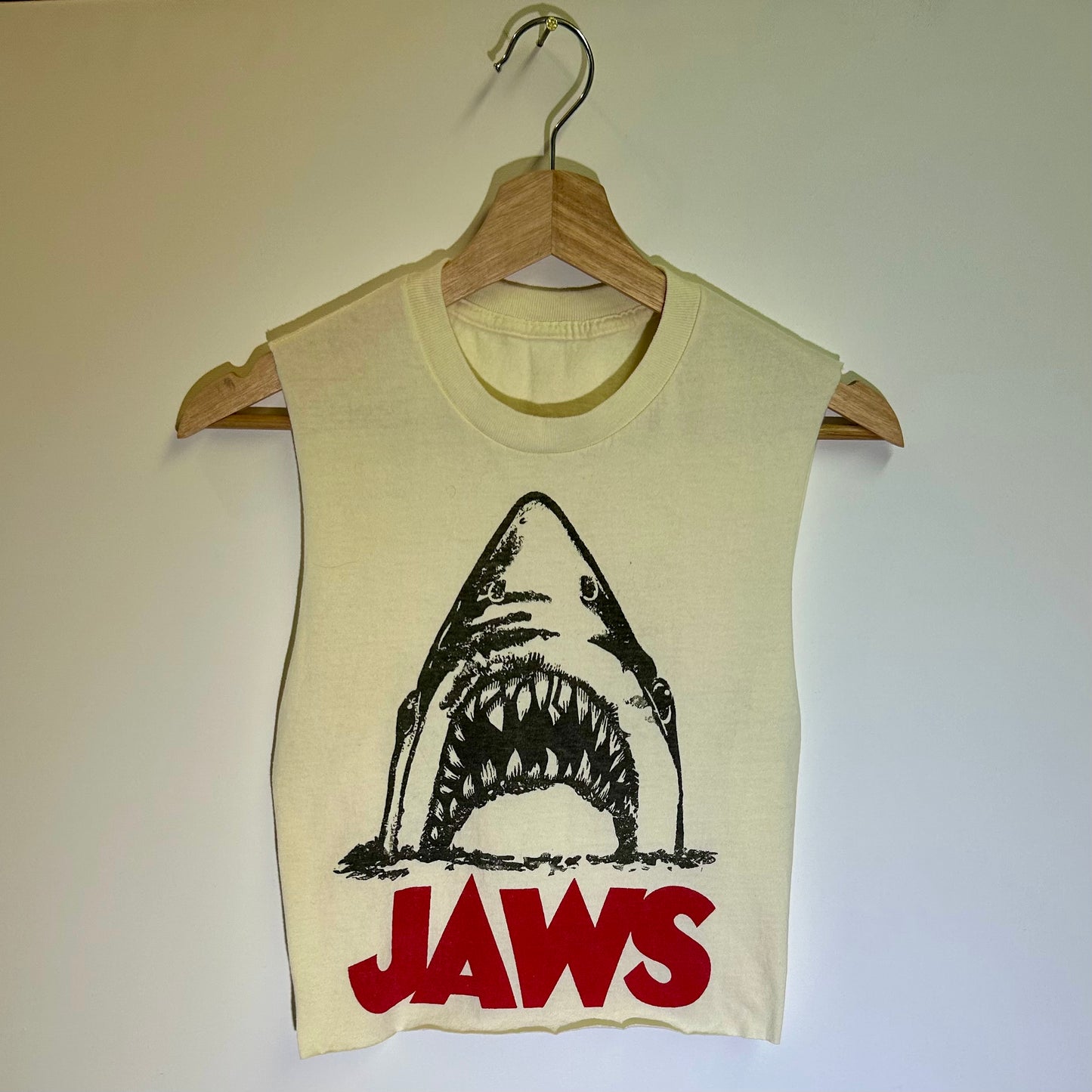 Jaws Yellow Cropped Medium Tank Top