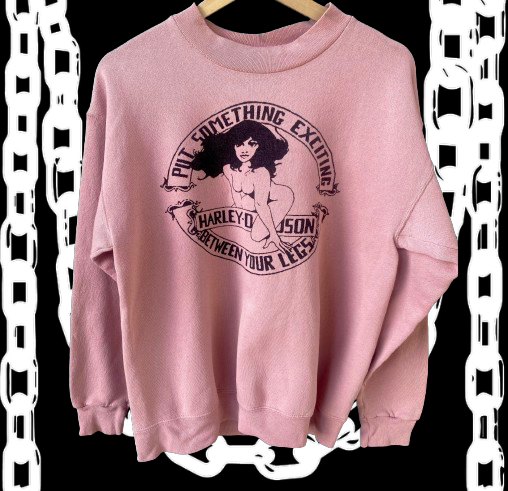 Harley Davidson Medium Pink Crewneck Sweater