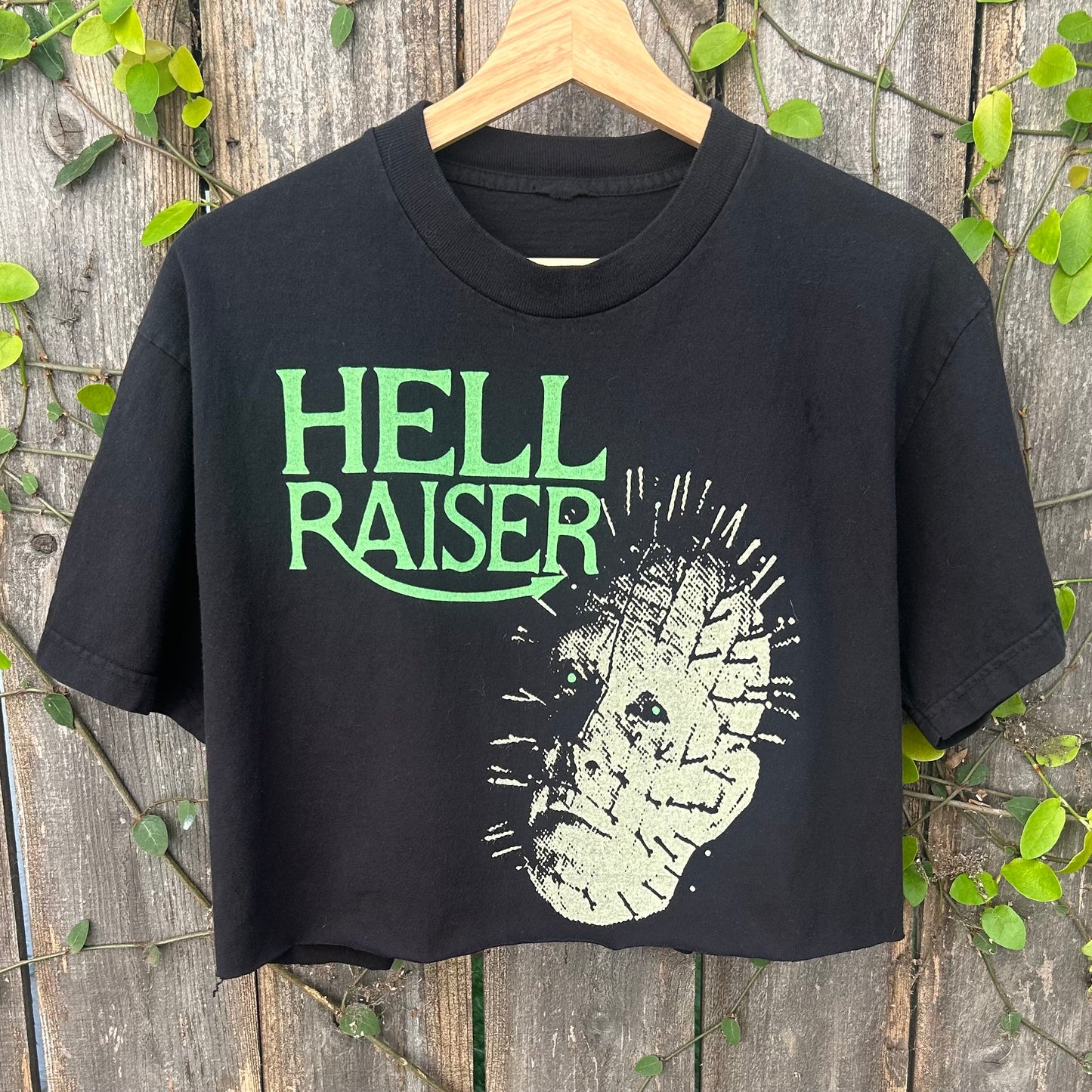 Hellraiser Black Medium Cropped Tee