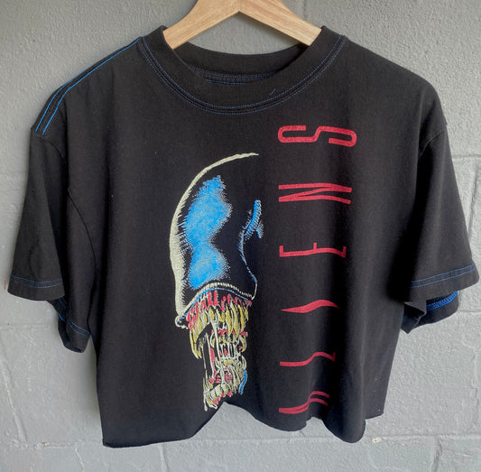 Aliens Black Cropped XXL Tee