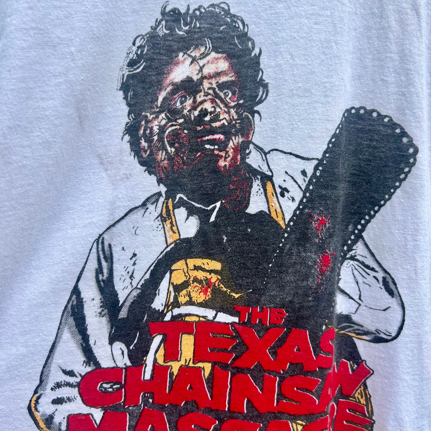 Texas Chainsaw Massacre White Vintage Small Tee Shirt