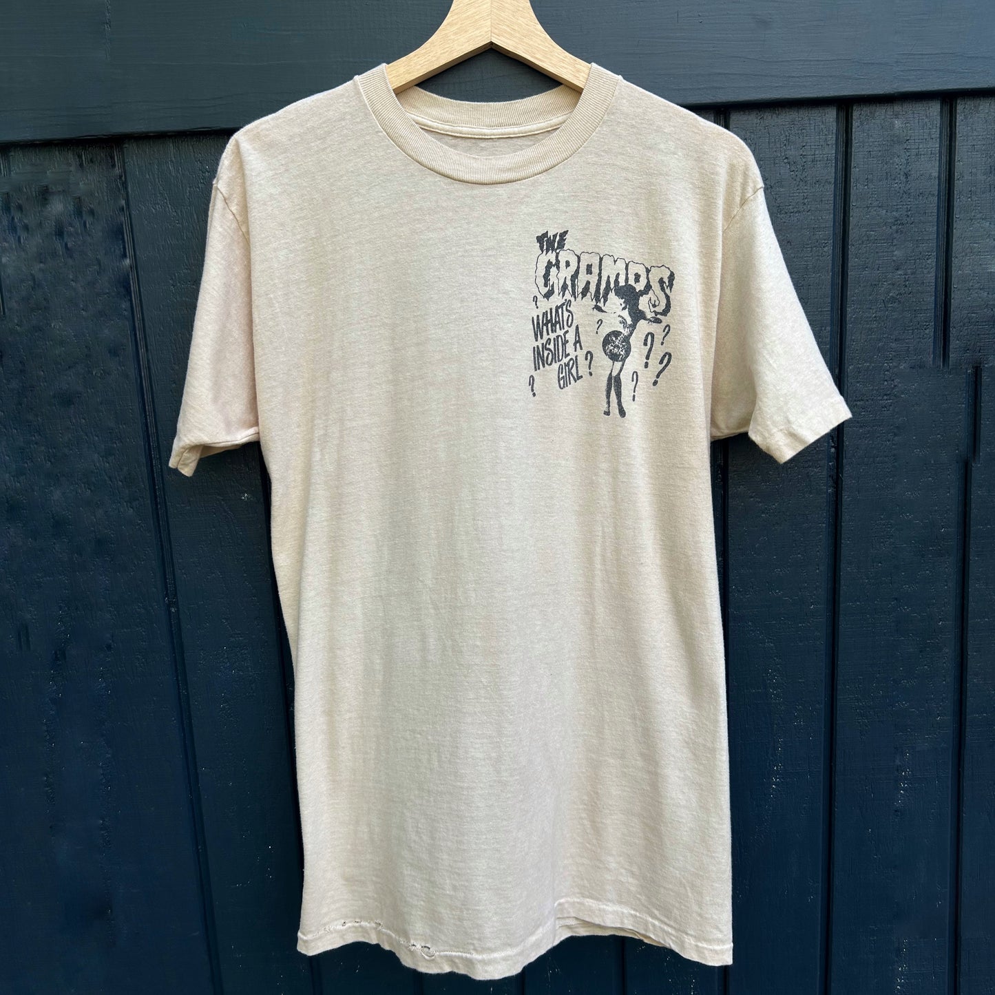 The Cramps Vintage Off-White Double Sided Large Tee