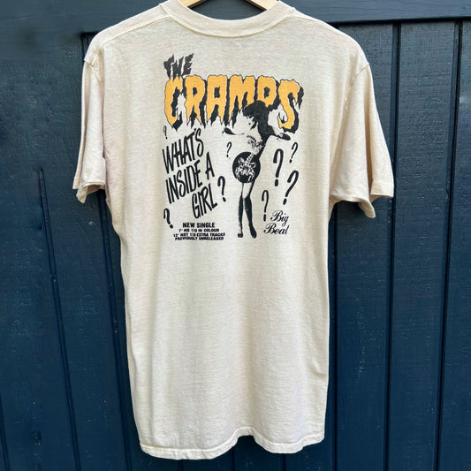 The Cramps Vintage Off-White Double Sided Large Tee