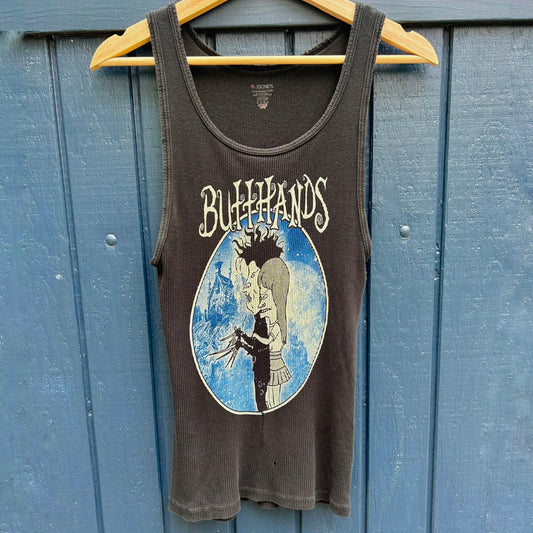 Beavis and Butthead Edward Scissorhands Medium Black Vintage Tank Top