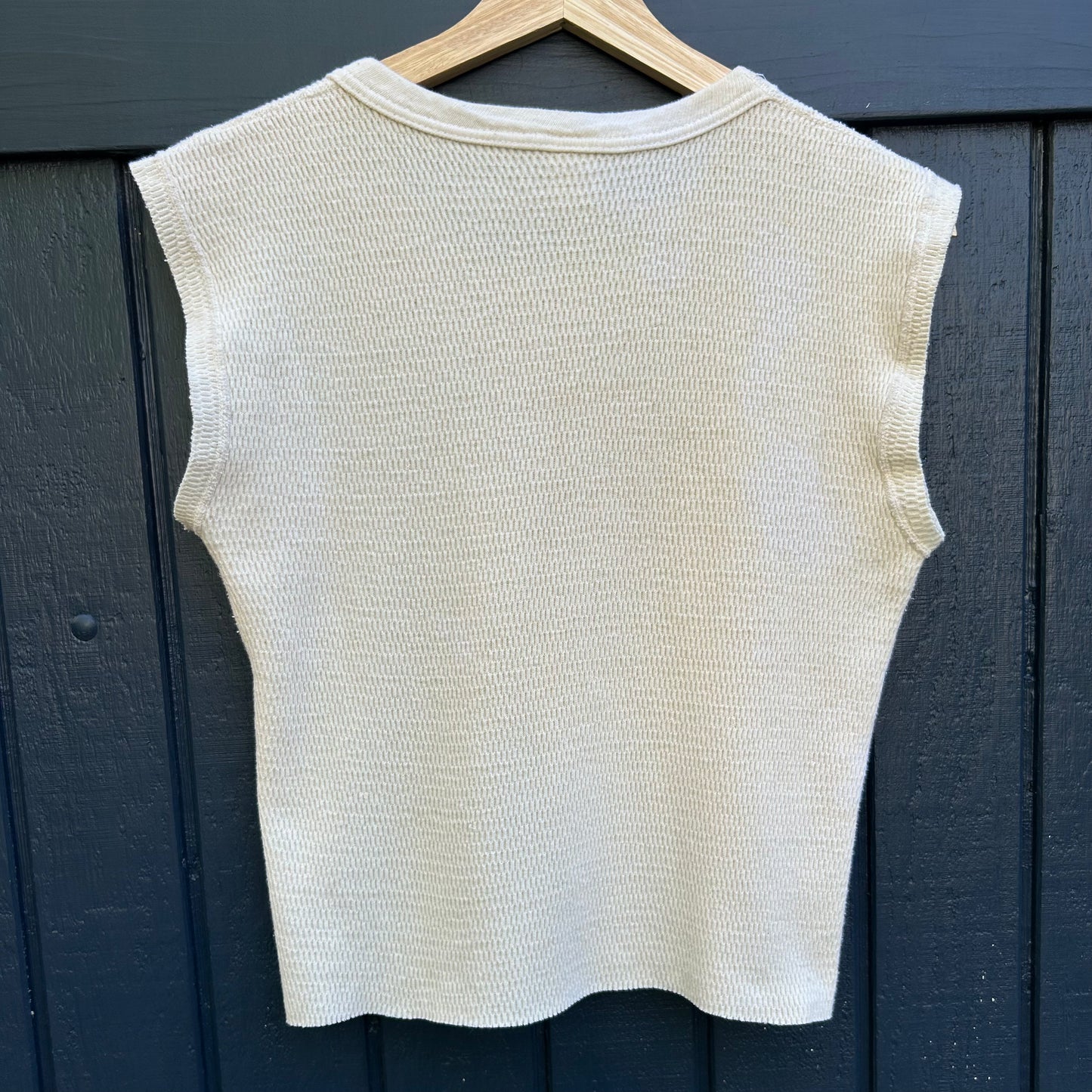 Misfits White Cropped Thermal Large Tank Top