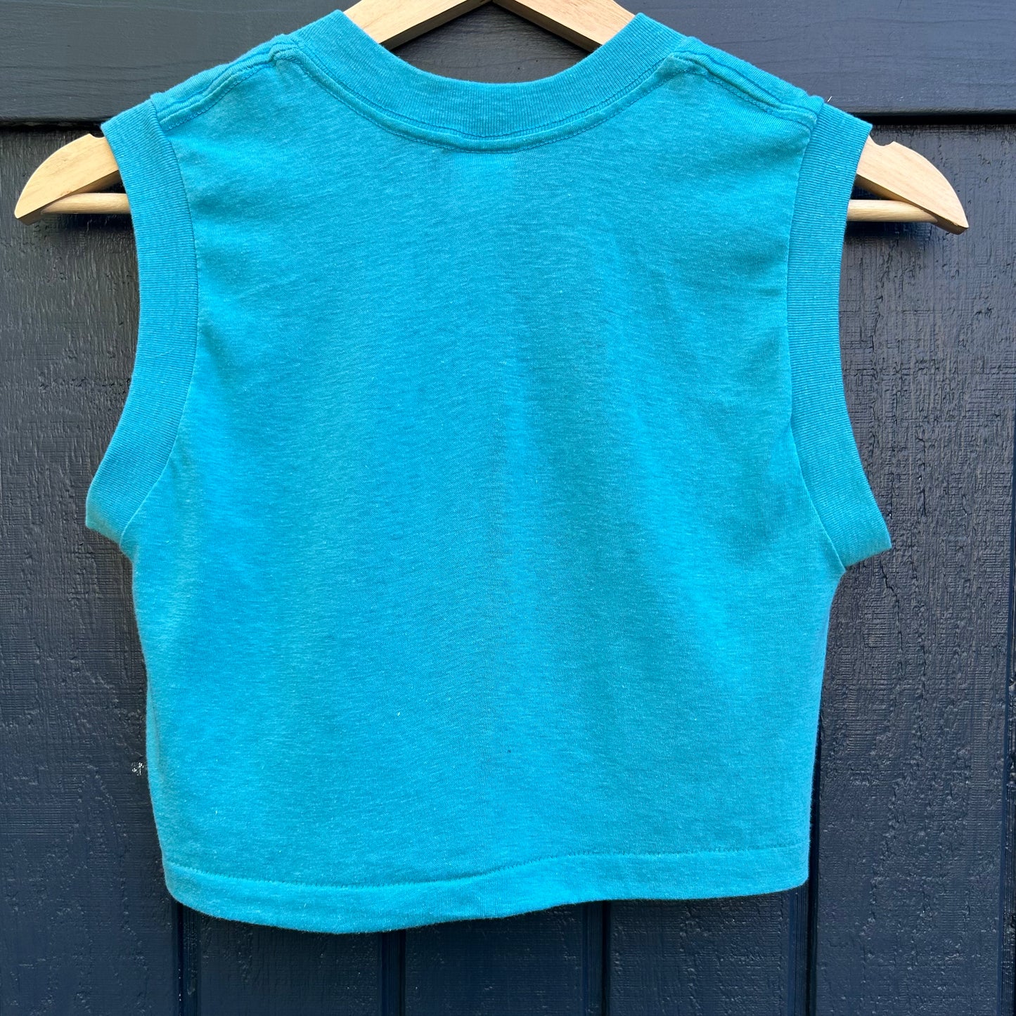 Welcome Sinners Blue Vintage XS Cropped Tank Top