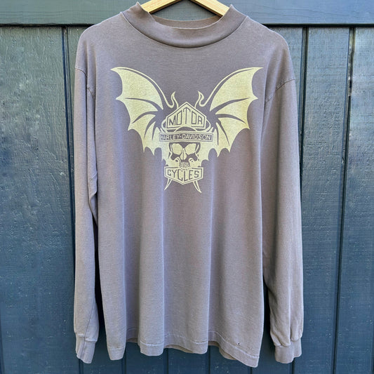 Harley Davidson Vintage Large Grey Long Sleeve Shirt