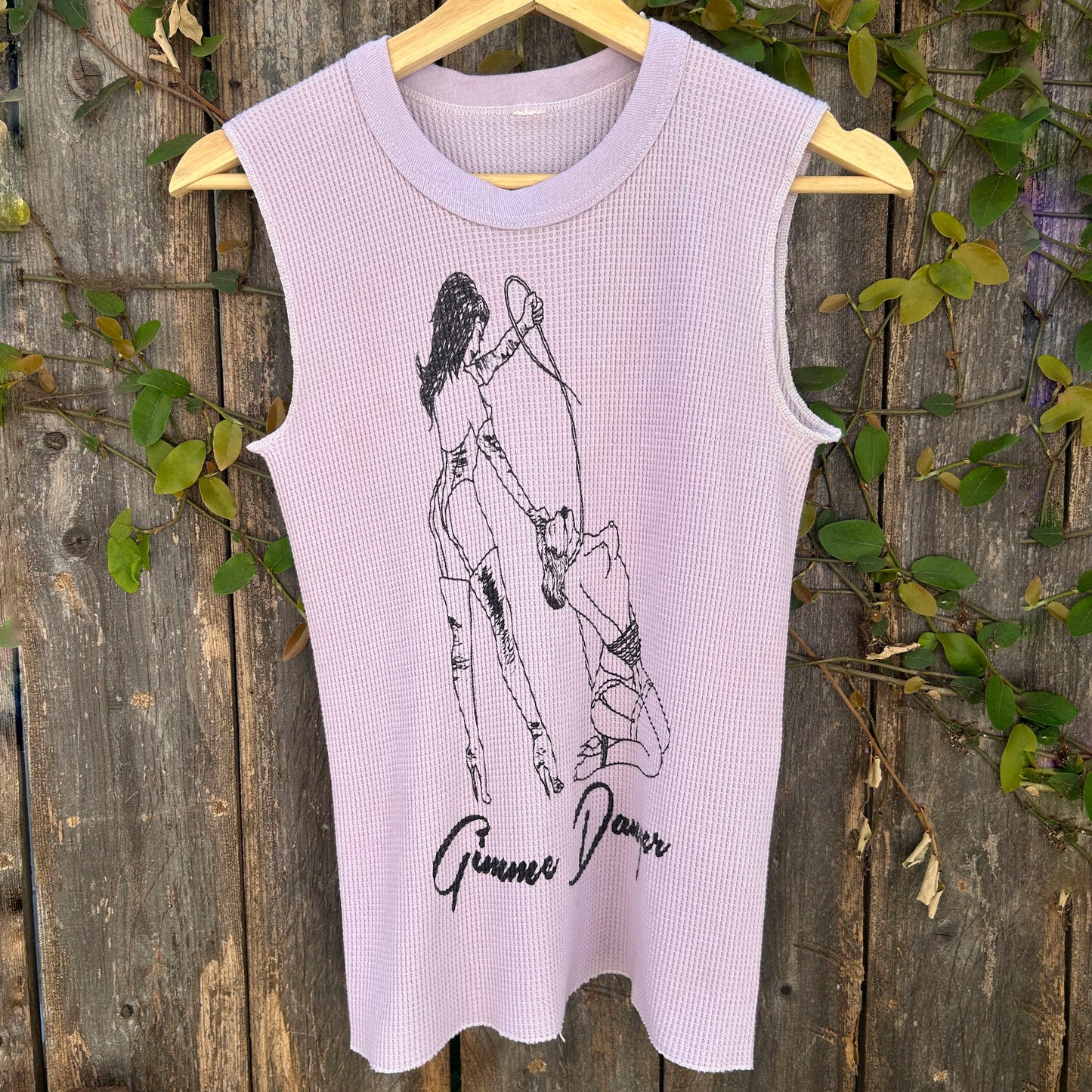 Gimme Danger BDSM Pastel Purple Small Thermal Tank Top
