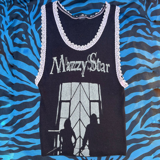 Mazzy Star Black Medium Ribbed Tank