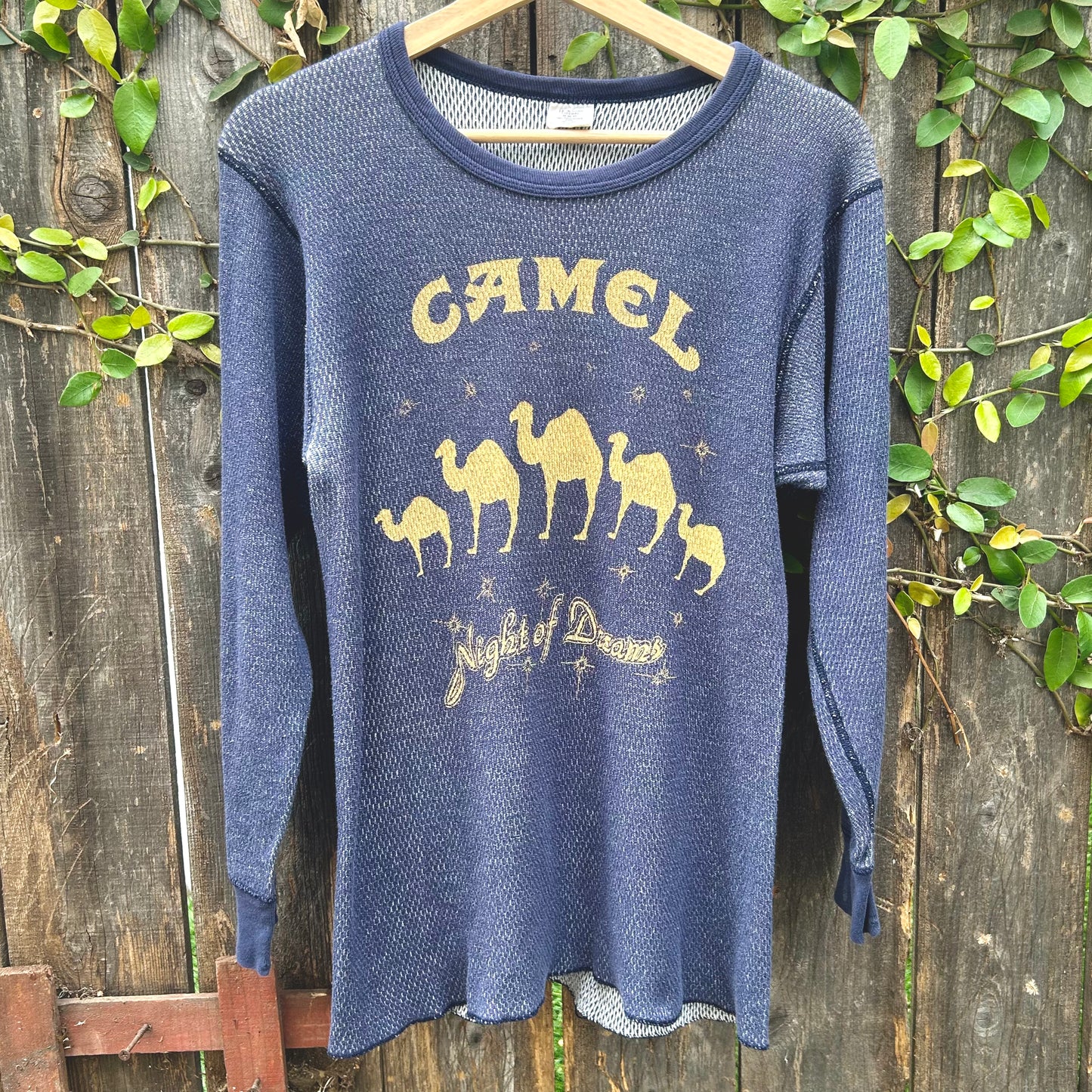 Camel Blue Vintage Long Sleeve Medium Thermal Shirt