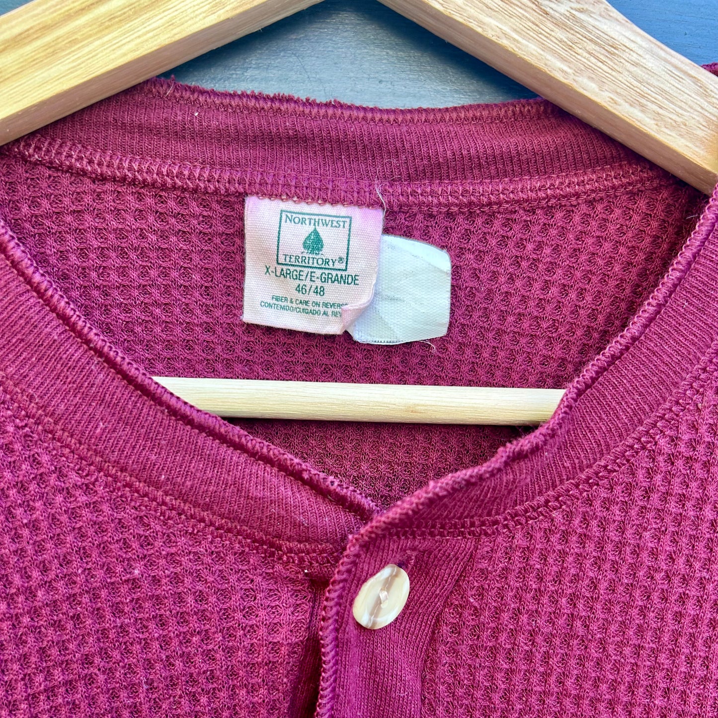 Embroidered Yellow Scimitar Maroon Medium Long-Sleeved Thermal Shirt