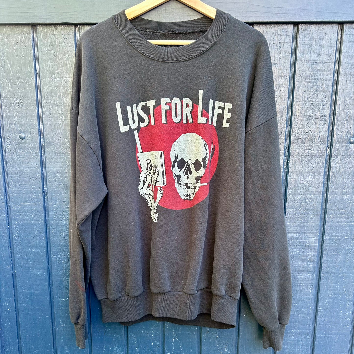 Gimme Danger 'Lust For Life' Black X-Large Crewneck Sweater