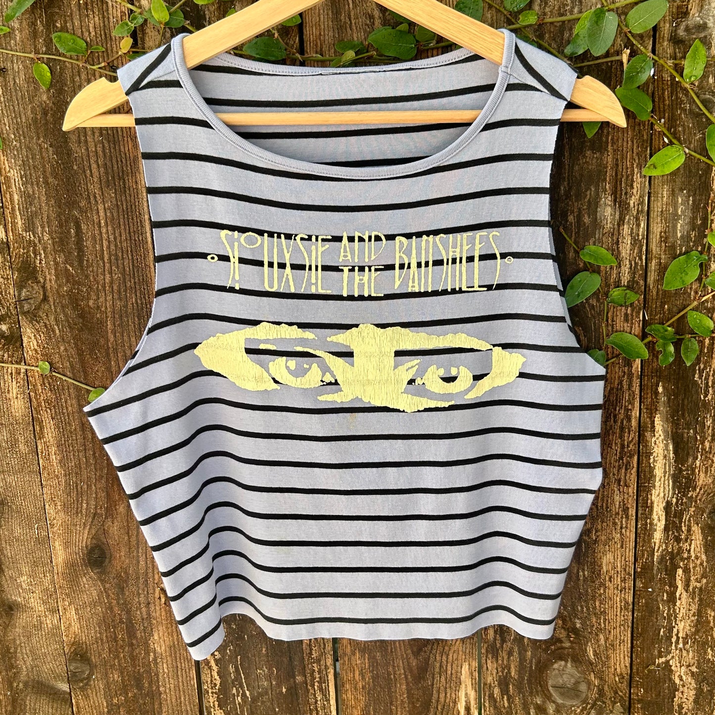 Siouxsie and the Banshees Light Blue Large Striped Tank Top