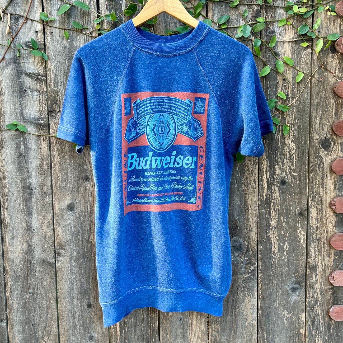 Budweiser Blue Vintage Large Sweater Shirt