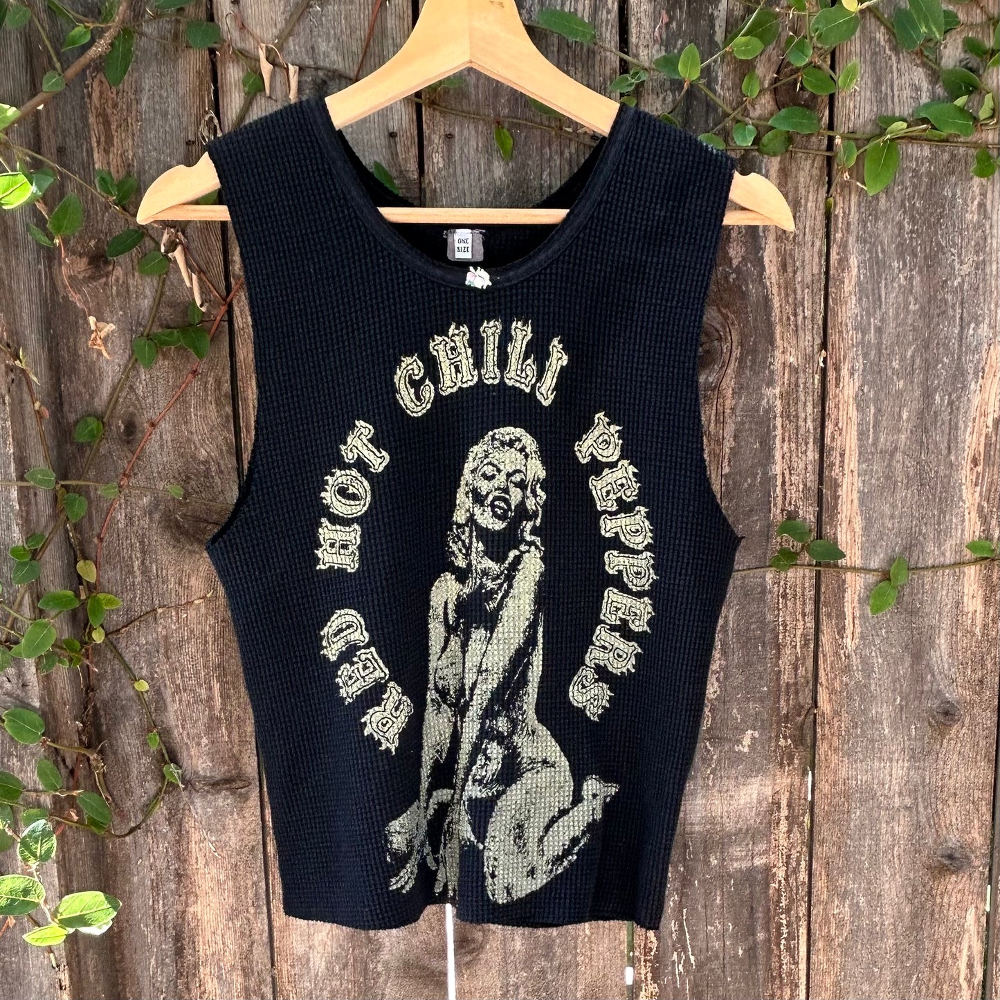 Red Hot Chili Peppers Black Large Thermal Tank Top