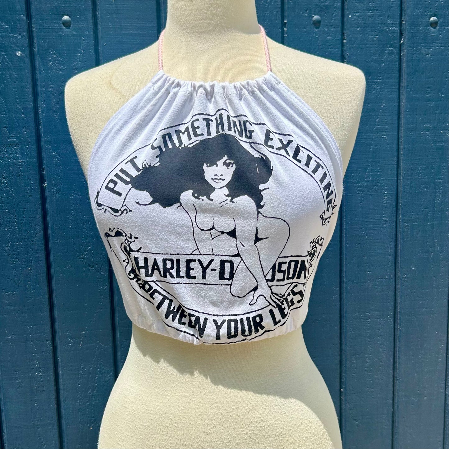 Harley Davidson White Halter Top