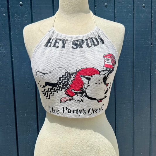 Spuds MacKenzie White Halter Top