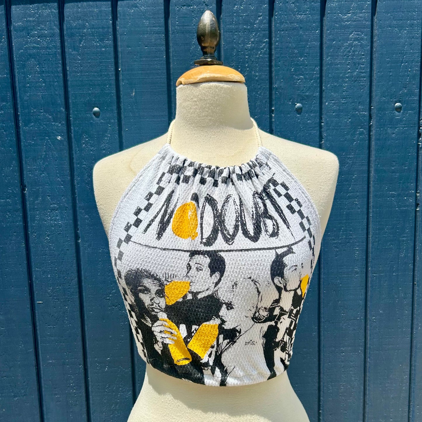 No Doubt White Thermal Halter Top
