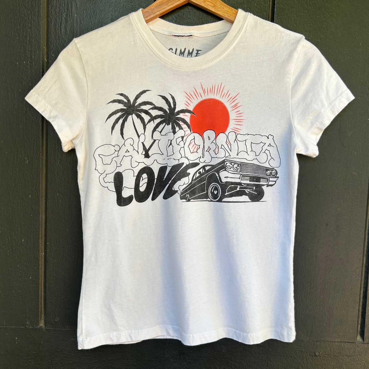 Gimme Danger 'California Love' Medium White Babydoll Tee