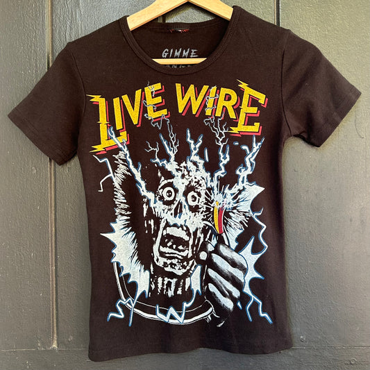 Gimme Danger 'Live Wire' Medium Black Babydoll Tee