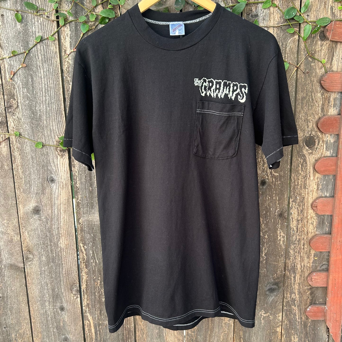 The Cramps Black Double Sided Vintage Large Pocket Tee