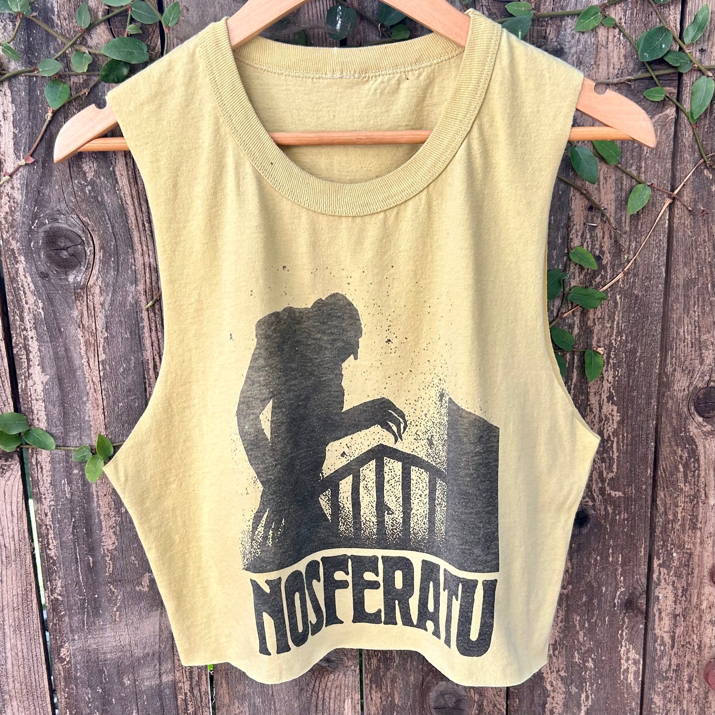 Nosferatu Yellow Cropped Tank Top