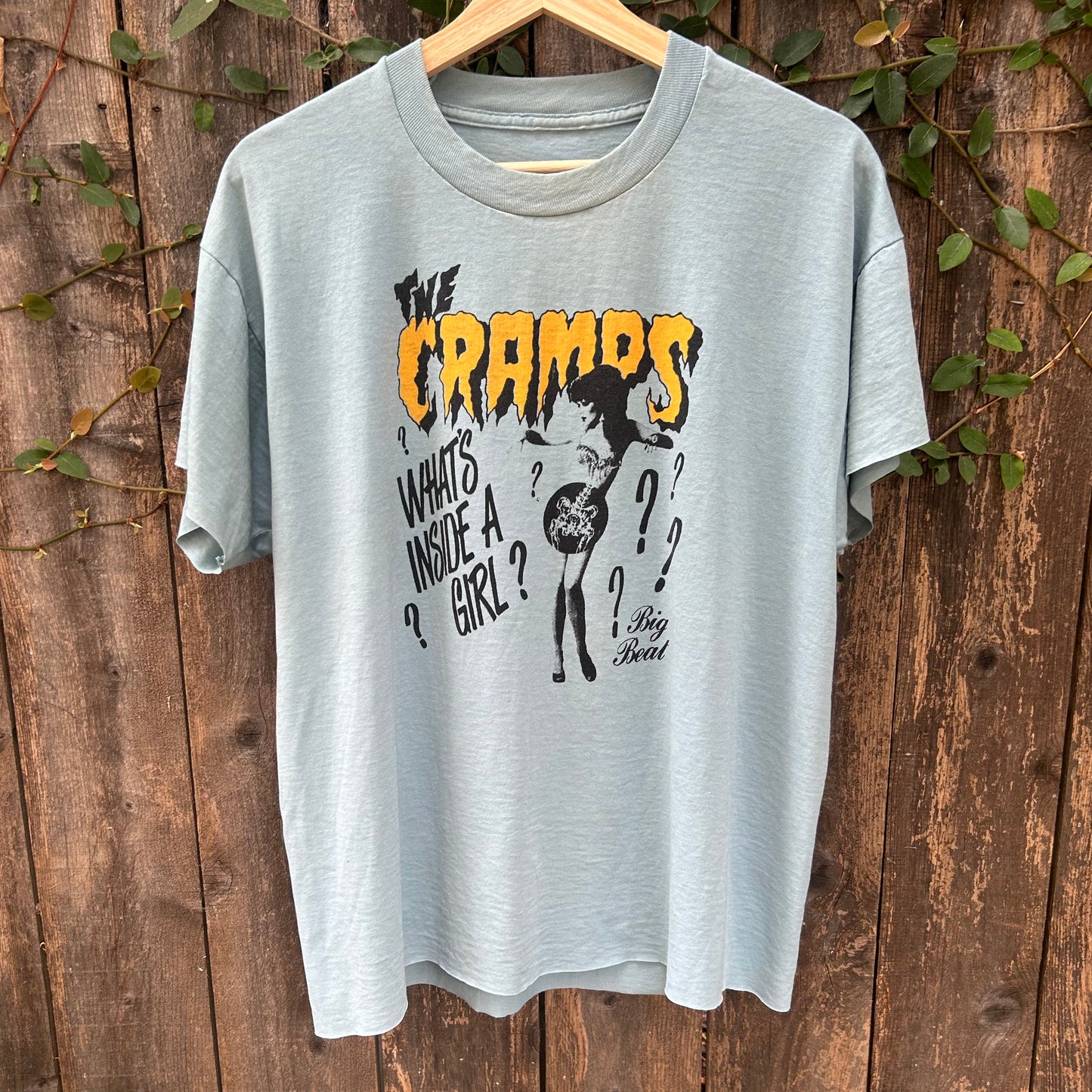 The Cramps Light Blue Medium Vintage Tee Shirt