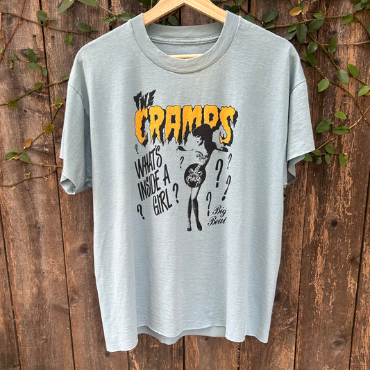 The Cramps Light Blue Medium Vintage Tee Shirt