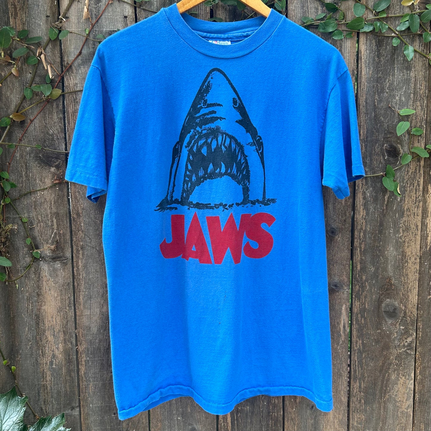 Jaws Blue Vintage Large Tee Shirt