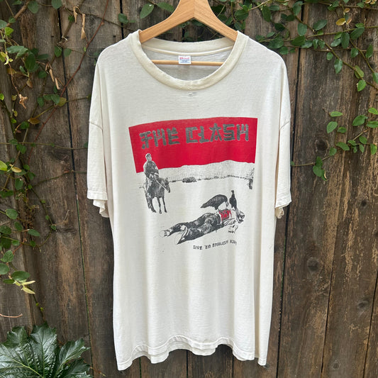 The Clash Vintage 2XL White Tee