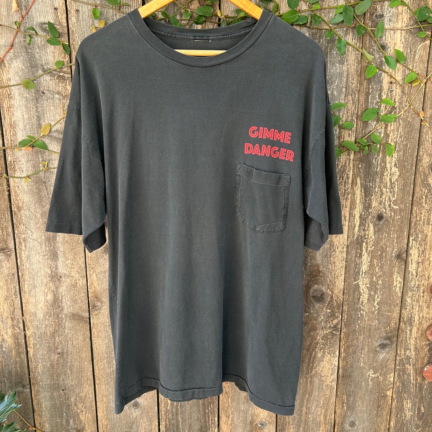Gimme Danger Adults Only Black XL Vintage Pocket Tee