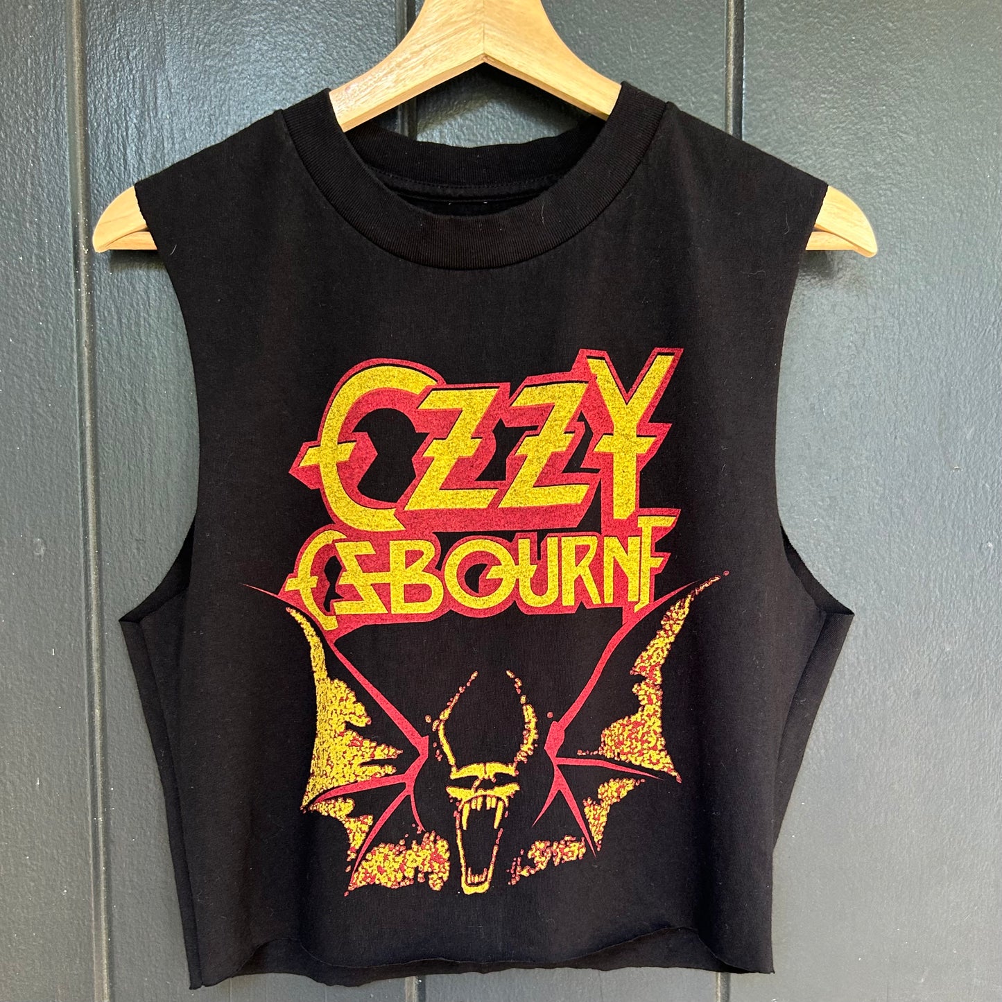 Ozzy Osbourne Black Cropped Large Tank Top