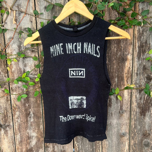Nine Inch Nails Vintage Black Thermal Small Tank Top