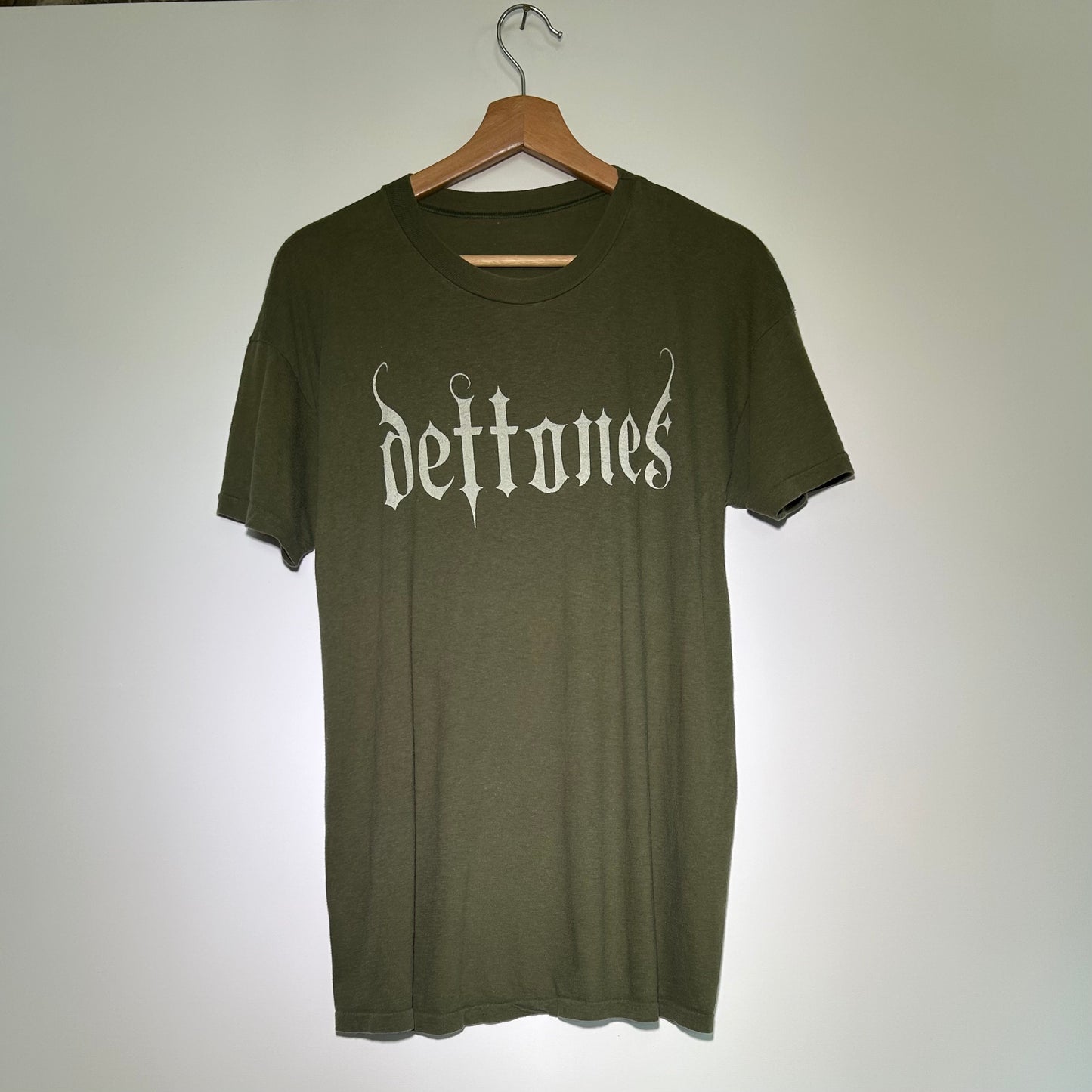 Deftones Vintage Army Green Large Tee Shirt
