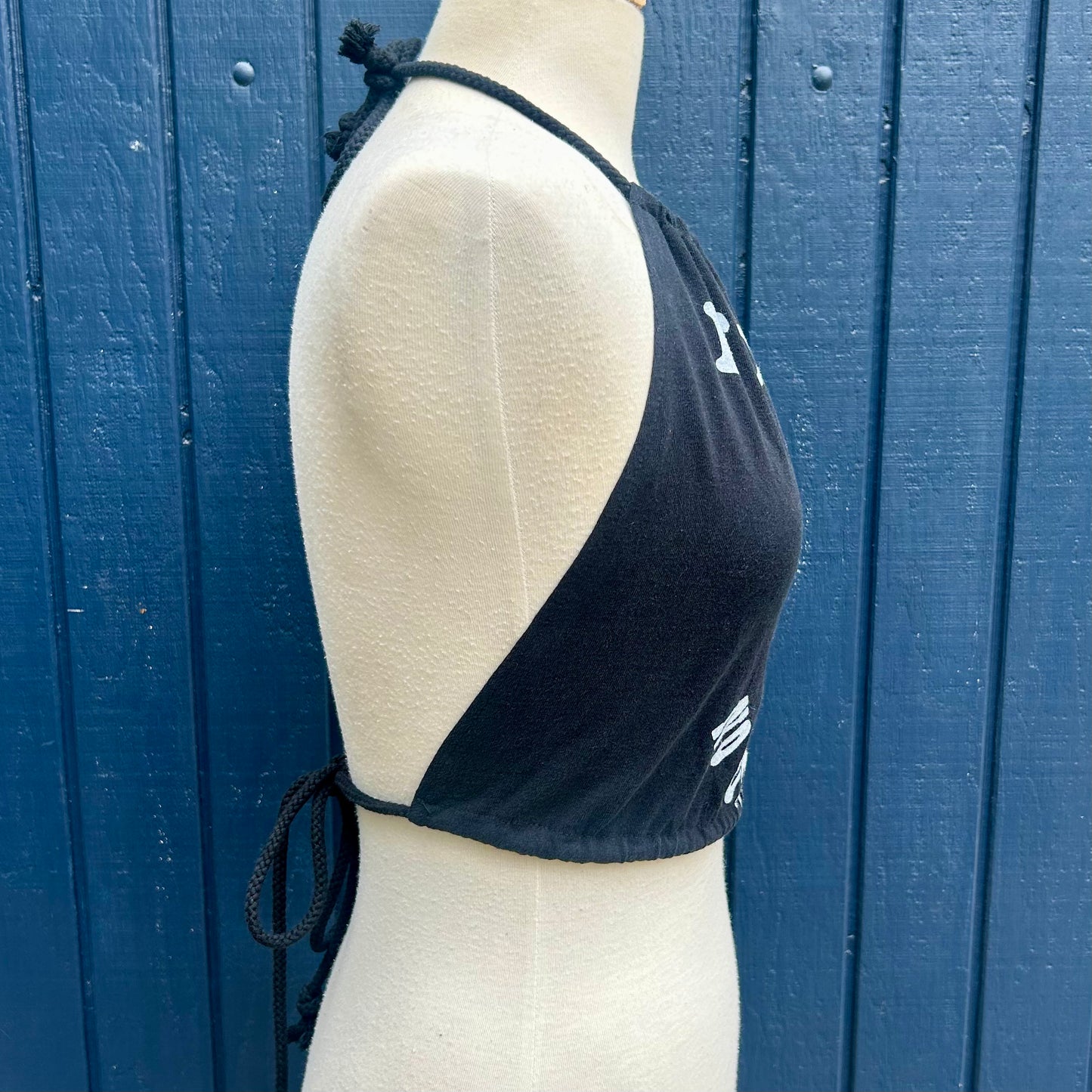 'F*** Disco' Black Halter Top