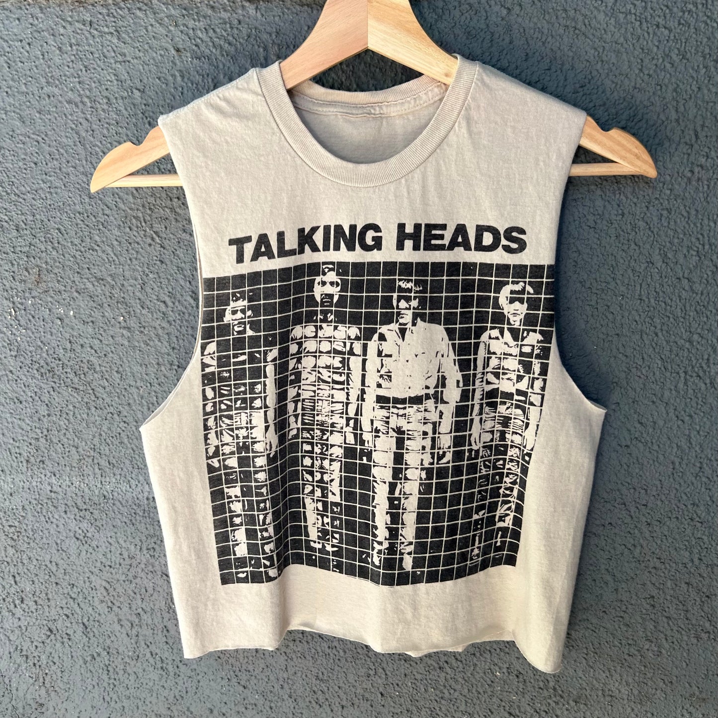 Talking Heads Off-White Small Cropped Tank Top