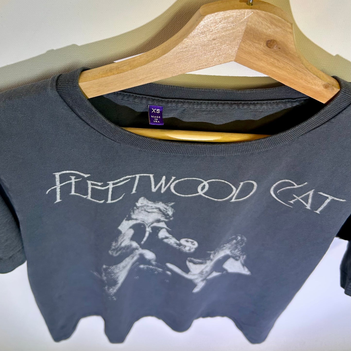 Fleetwood Cat Slate Gray Medium Vintage Tee