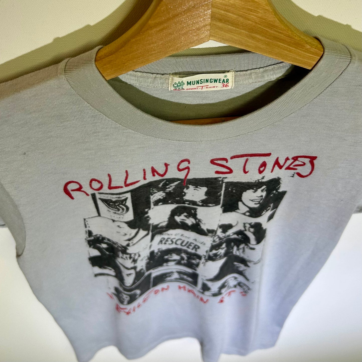 Rolling Stones Pale Blue Vintage Small Tee Shirt