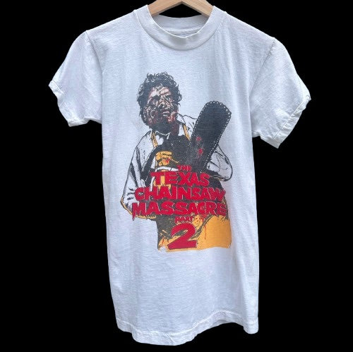 Texas Chainsaw Massacre White Vintage Small Tee Shirt