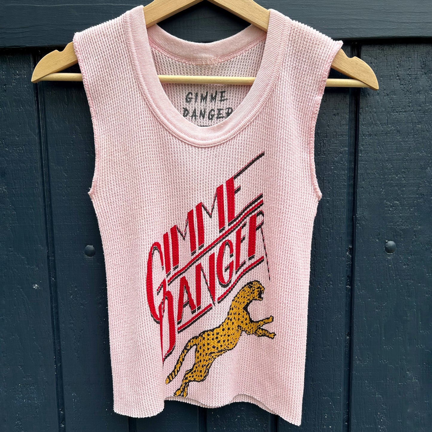 Gimme Danger Pink Thermal Small Tank Top