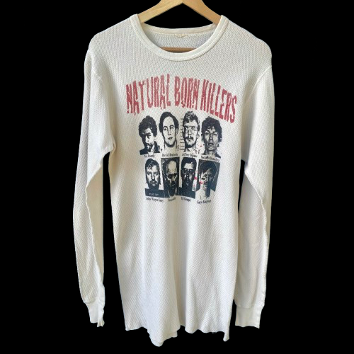 Natural Born Killers Vintage Medium White Thermal Shirt