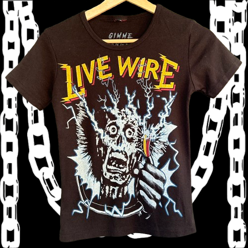 Gimme Danger 'Live Wire' Medium Black Babydoll Tee